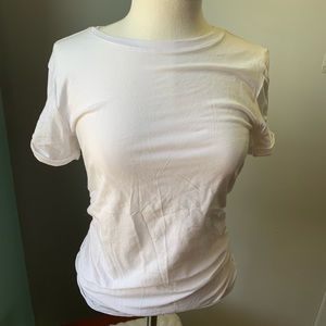 🌟NWT Michael Kors silver zip white t-shirt!